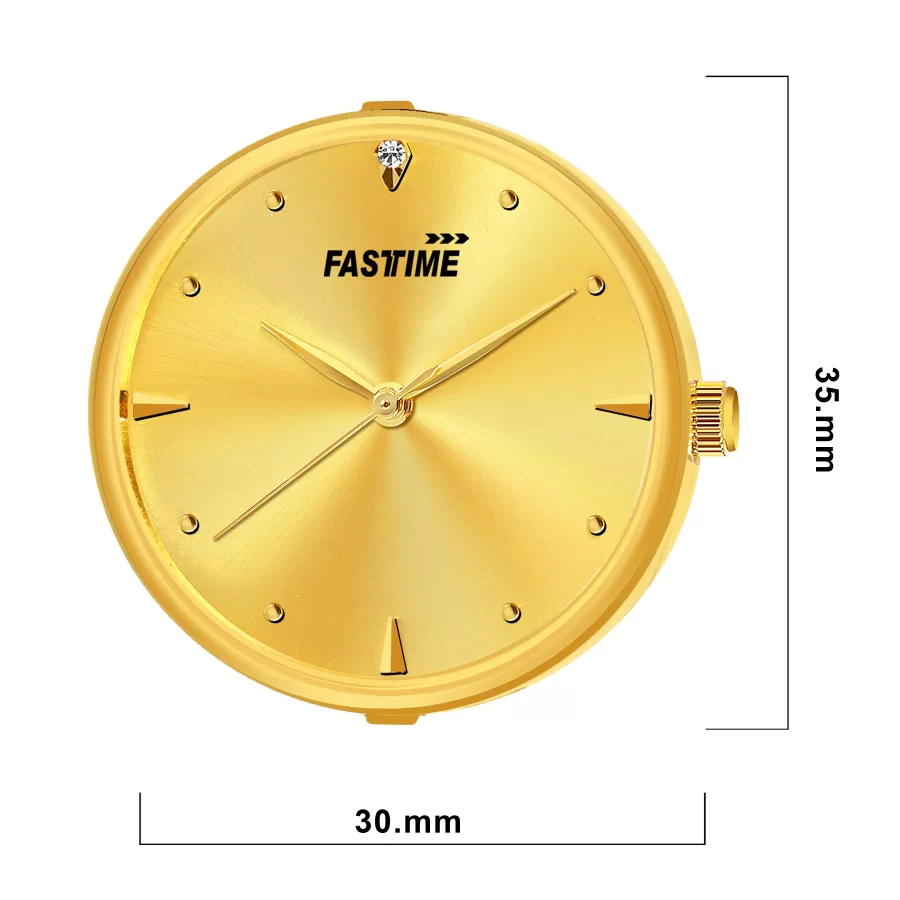 Golden Hour, Women's Analog Watch, Gold Dial | Gold Lattice Strap - Image 4